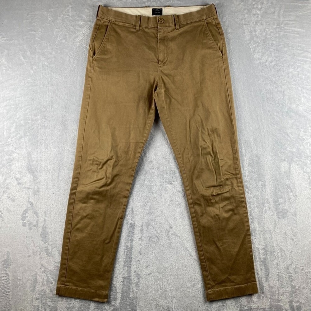 J Crew Pants Mens 33x32* Beige 770 Straight Chino Stretch Twill